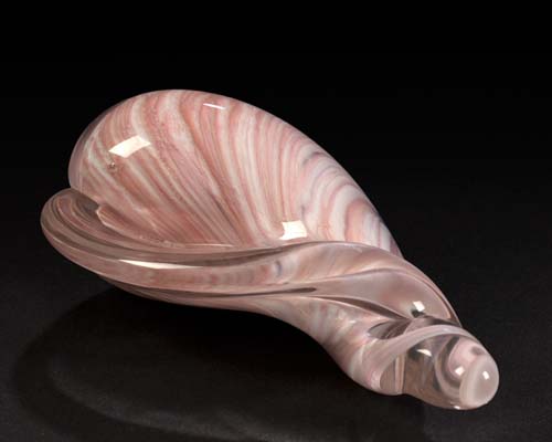 hand blown glass seashell
