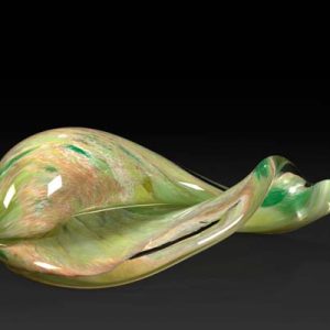 hand blown glass paperweight